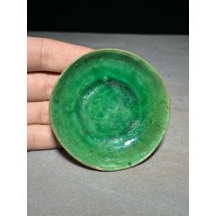 綠釉老瓷盤！造型獨特，瓷質細膩，釉水肥潤，精致小巧(zc36608045)_7788收藏__收藏熱線
