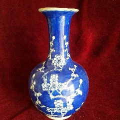 蓝釉留白老花盆_蓝釉瓷_图片收藏_回收价格_7788老酒收藏