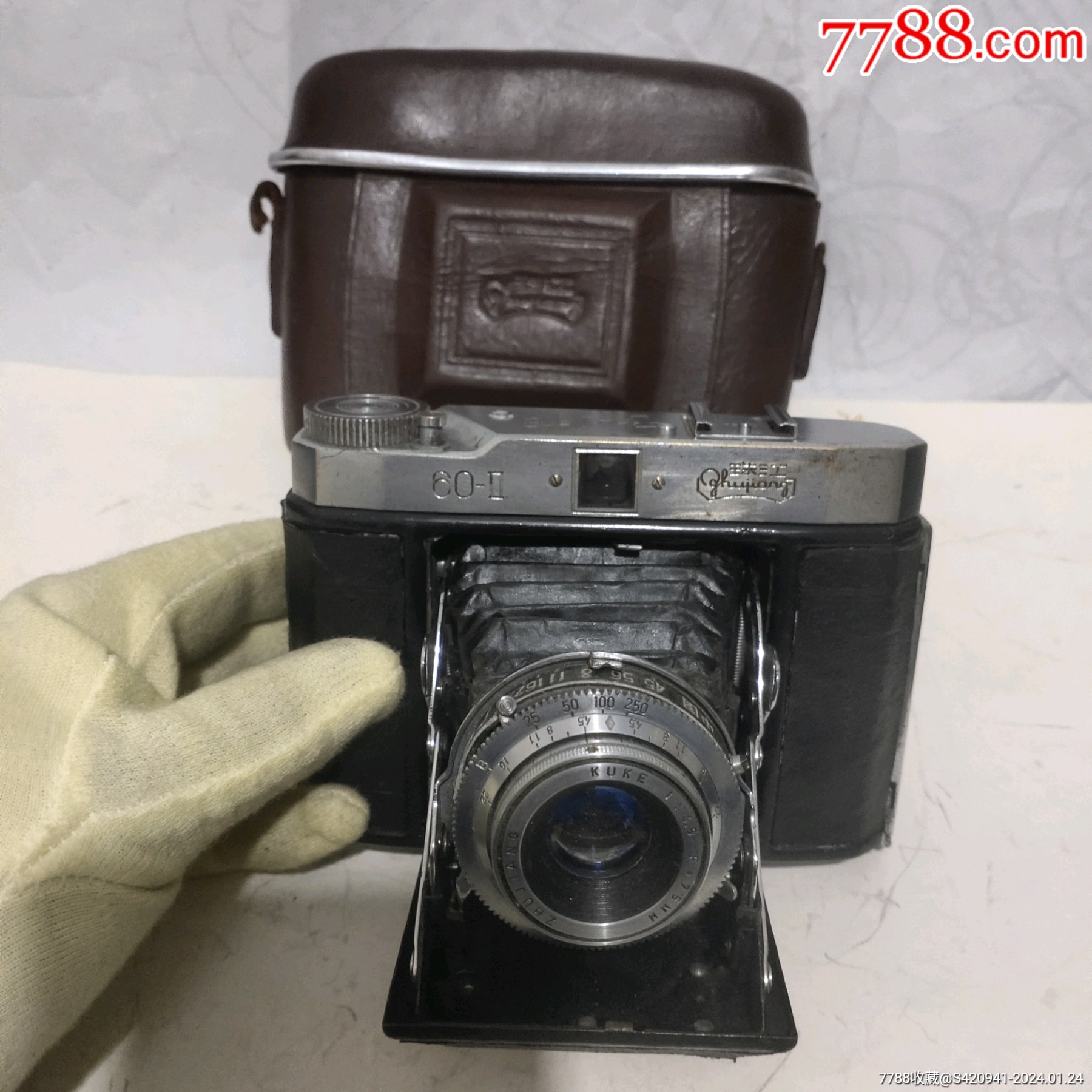 珠江602折叠皮腔相机快门坏快递快停了一天快拍