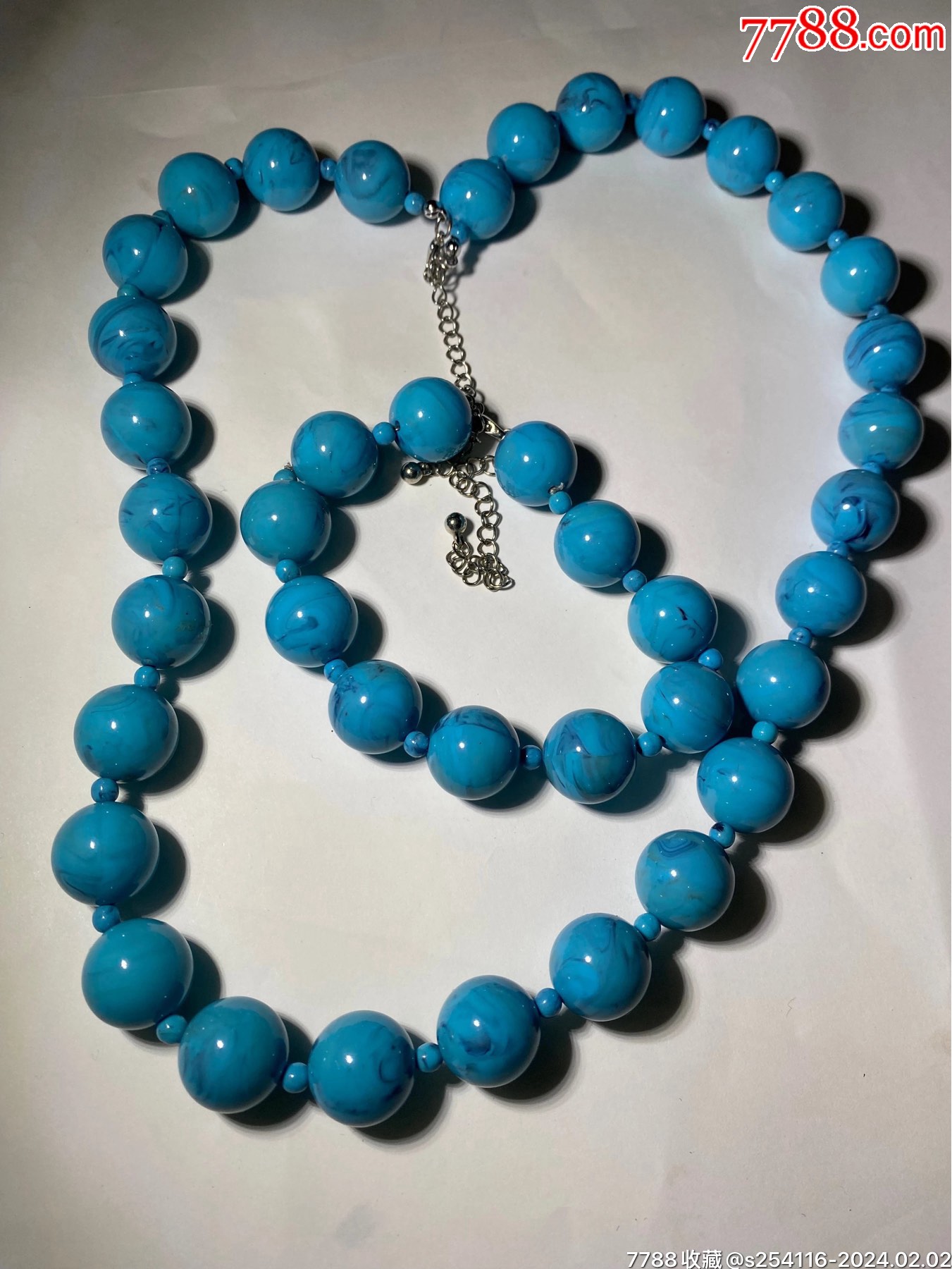 绿松石项链手链耳环套装项链58cm延长7cm手链23cm延长7_价格98元>1351