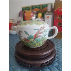 80年代创汇时期手绘粉彩茶壶（全品）(au36898944)