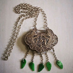 鎏银苗银锁片状元及第锁片-价格:39元-au37038174-银锁/银项链 -加价