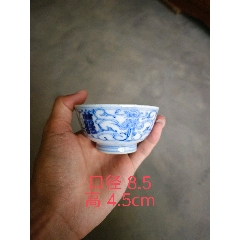 清代中期缠枝花纹青花大碗_青花瓷_收藏价格_交易出手_7788人民币收藏