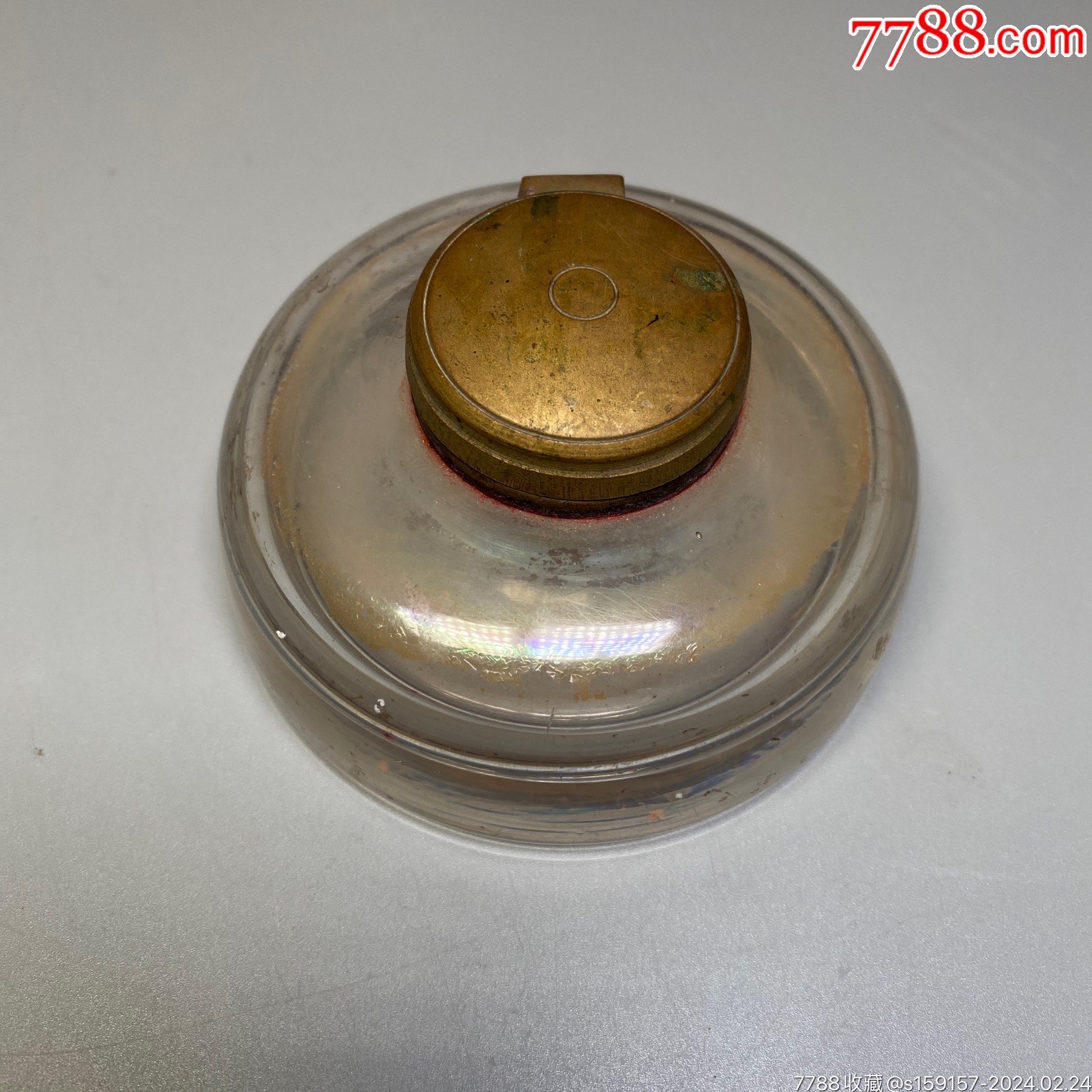 民国时期老琉璃瓶,文房四宝,或者是墨水瓶等等_价格150元_第1张