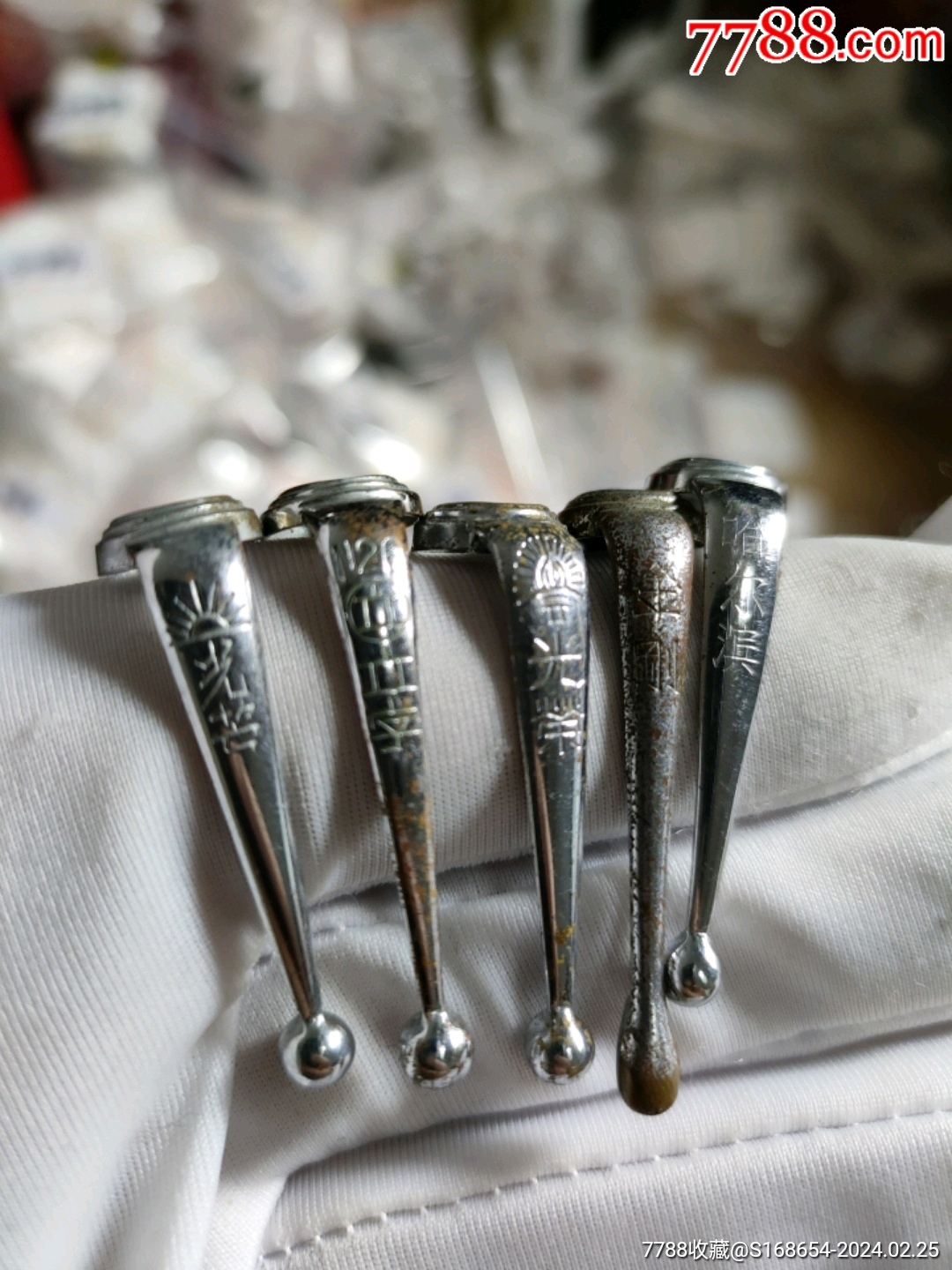 编号159老古董金笔笔格头不同5个合拍非常稀缺美品