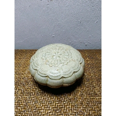 将乐窑青釉粉盒