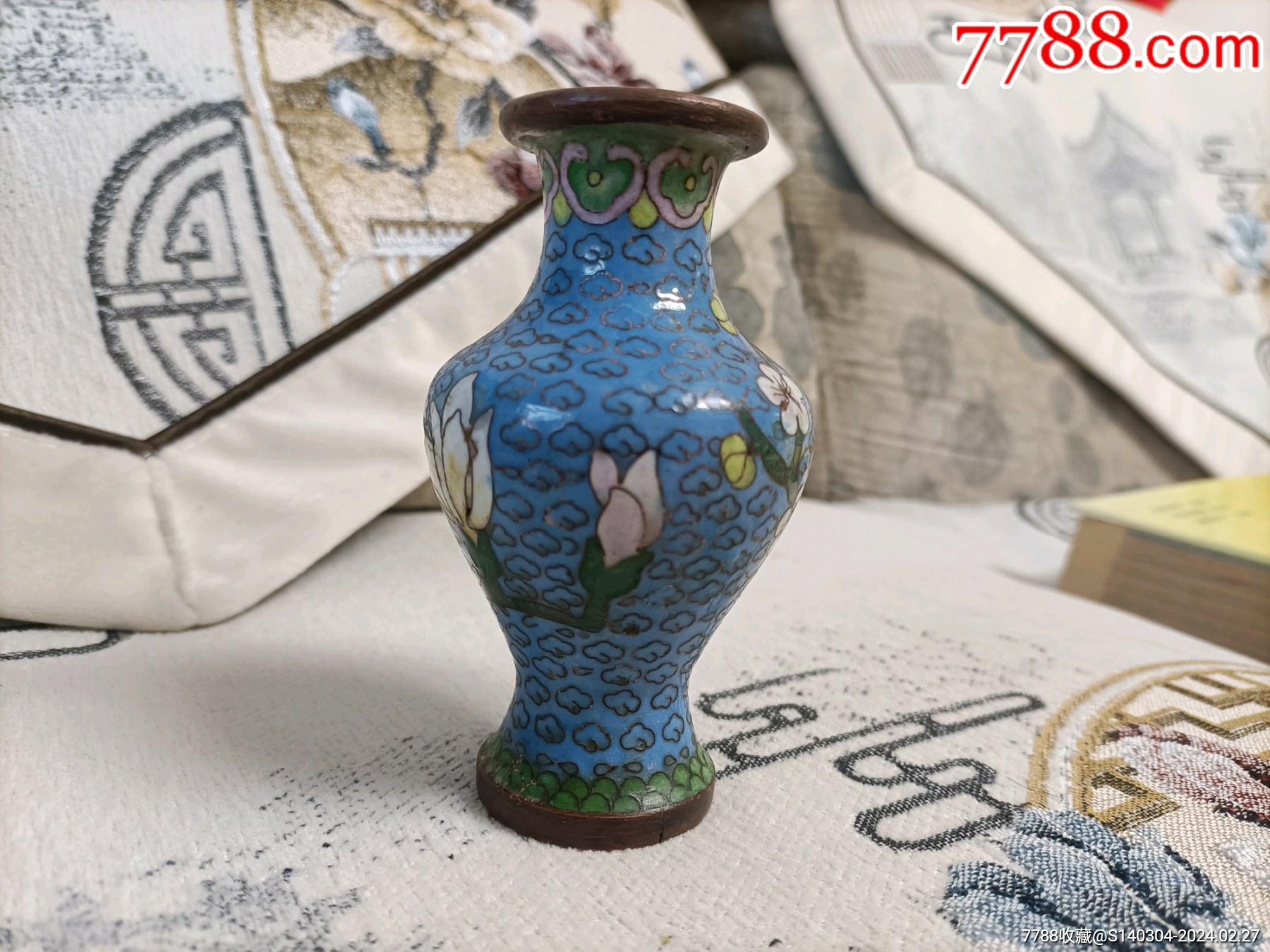 景太蓝花瓶-价格:100元-au36946854-景泰蓝/珐琅 -加价-7788人民币