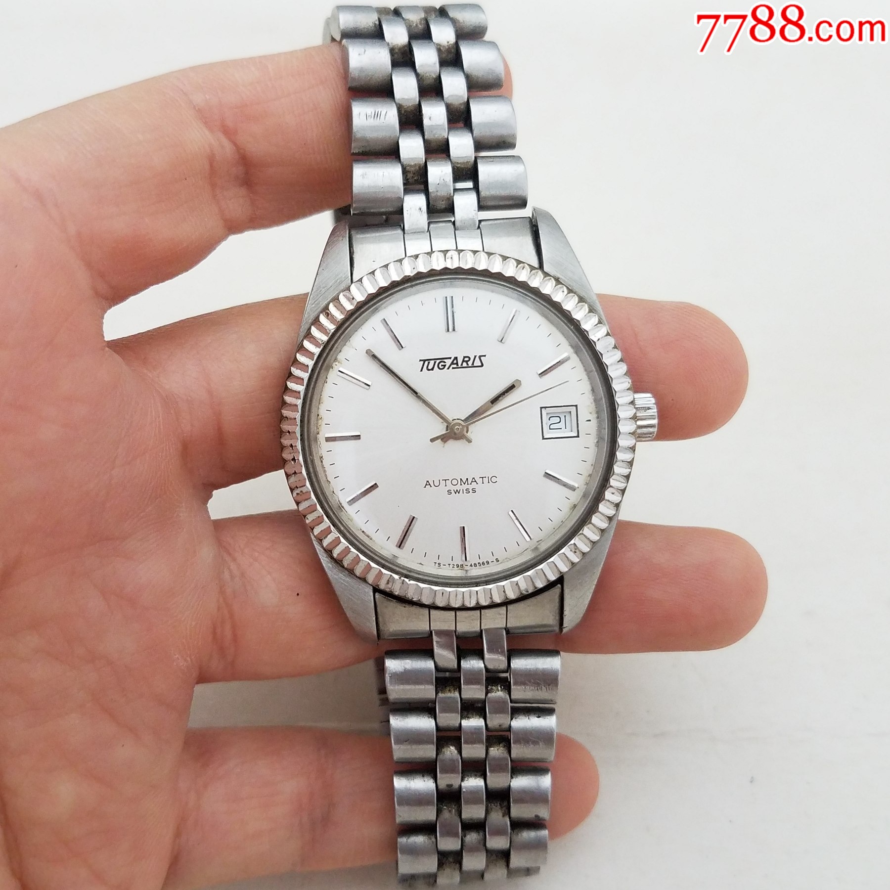 瑞士得其利是自动机械男表2846机芯能走时日历好使