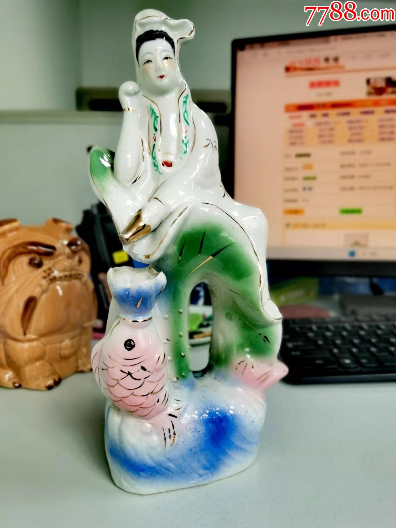 7,80年代景德镇滴水观音像7_价格30元【喜鹊登临】_第1张