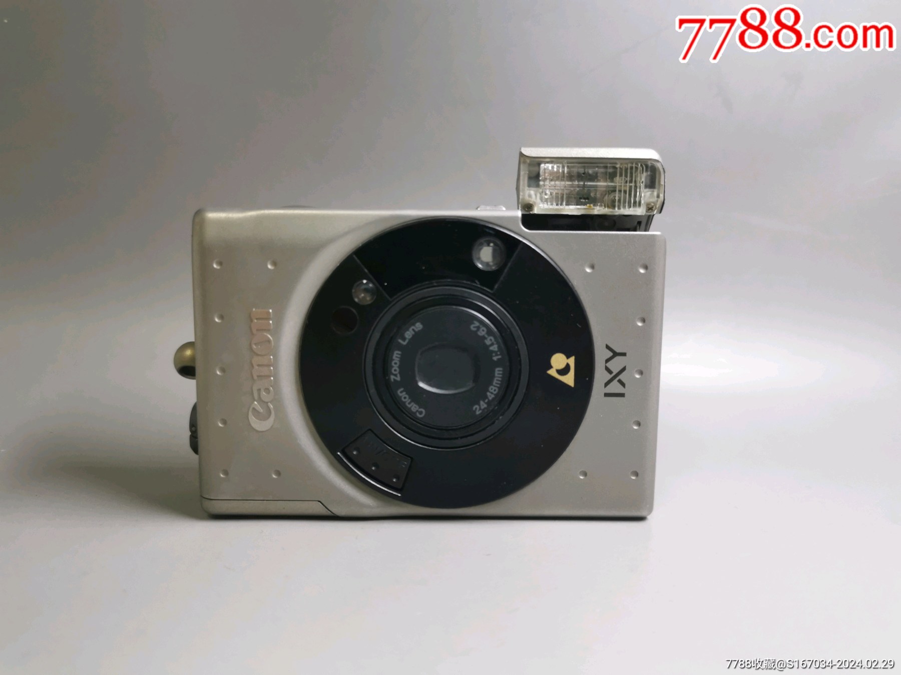 佳能canonixyaps胶卷相机品相如图电池盖子缺失闪光灯不落下