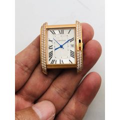 老库存未使用品上海钻石牌手表间金灰色盘面复古女款-价格:30元-au