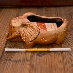 中国风装饰烟灰缸家用材质混合石粉浇筑环保油漆长16宽16高7厘米