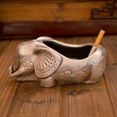 中国风装饰烟灰缸家用材质混合石粉浇筑环保油漆长16宽16高7厘米