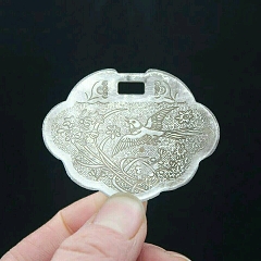 银锁片长命锁银锁片长命百岁银锁片白铜渡银锁片