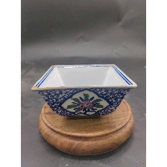 民国青花胭脂盒