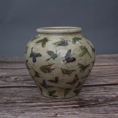 com)>首页>拍卖>茶叶罐/盒>粉彩人物婴戏图将军罐茶叶罐,全品_价格50