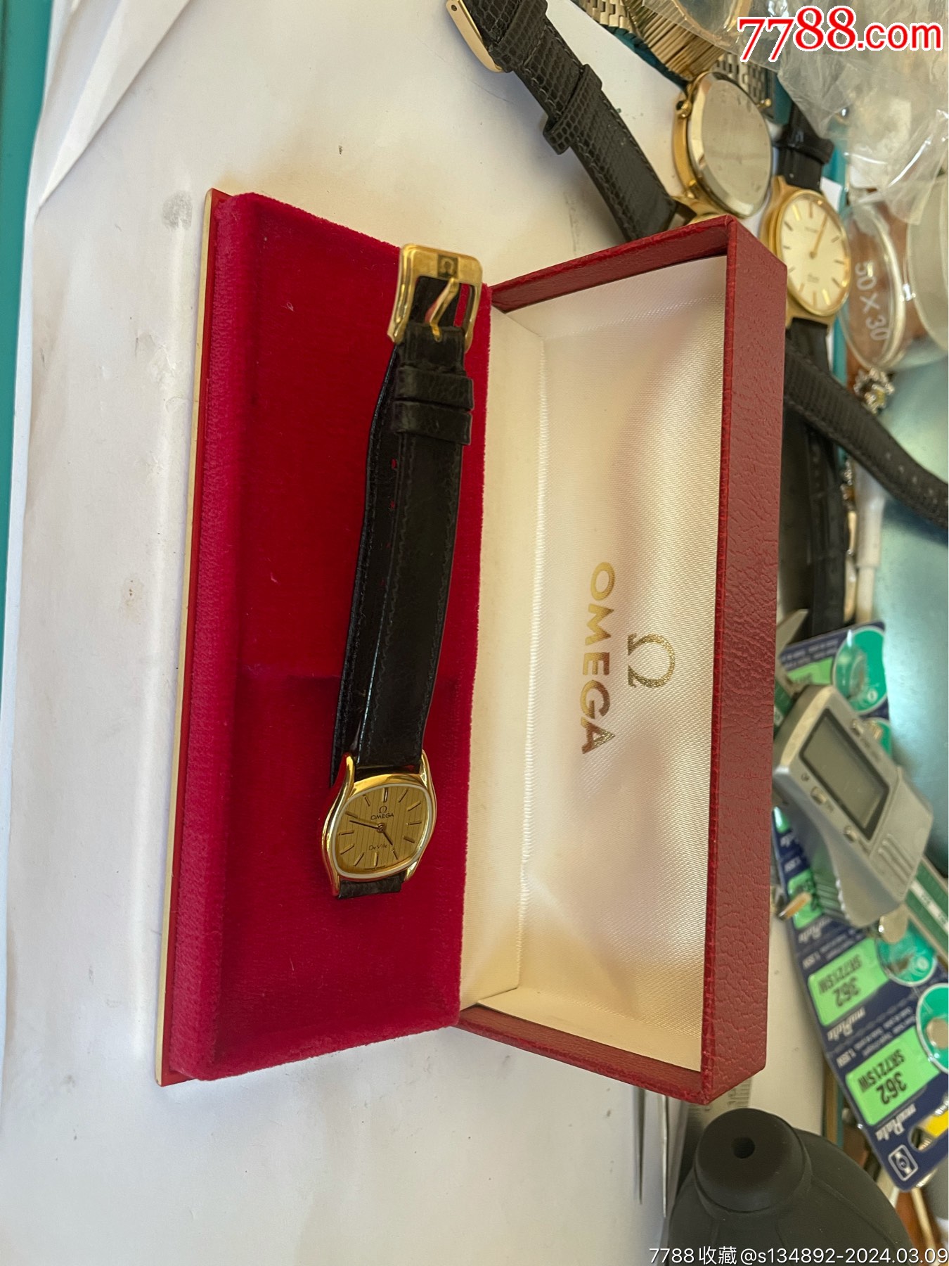 库存瑞士产欧米茄女石英表