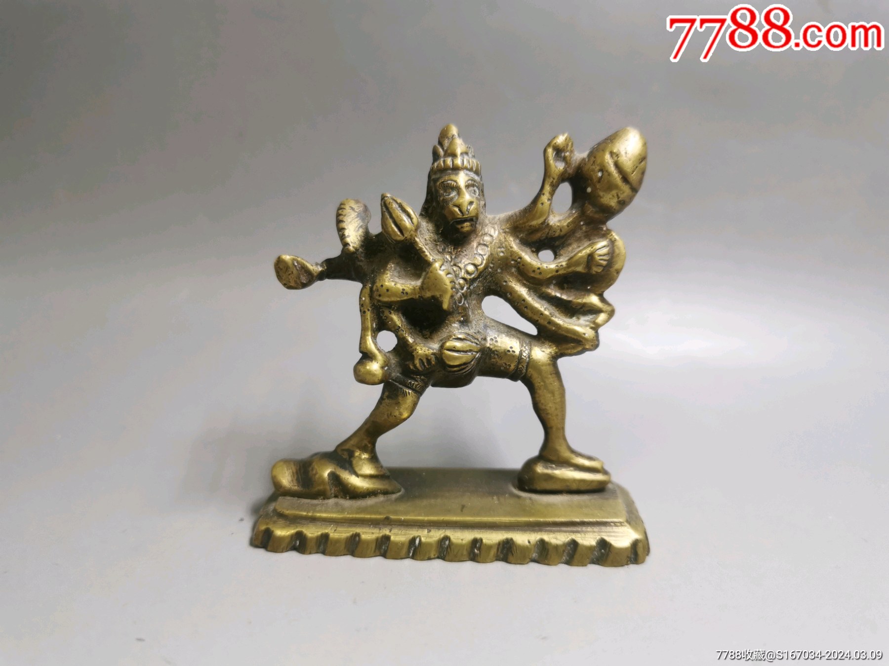 清代藏传铜佛像包浆浑厚品相极佳重964ga95