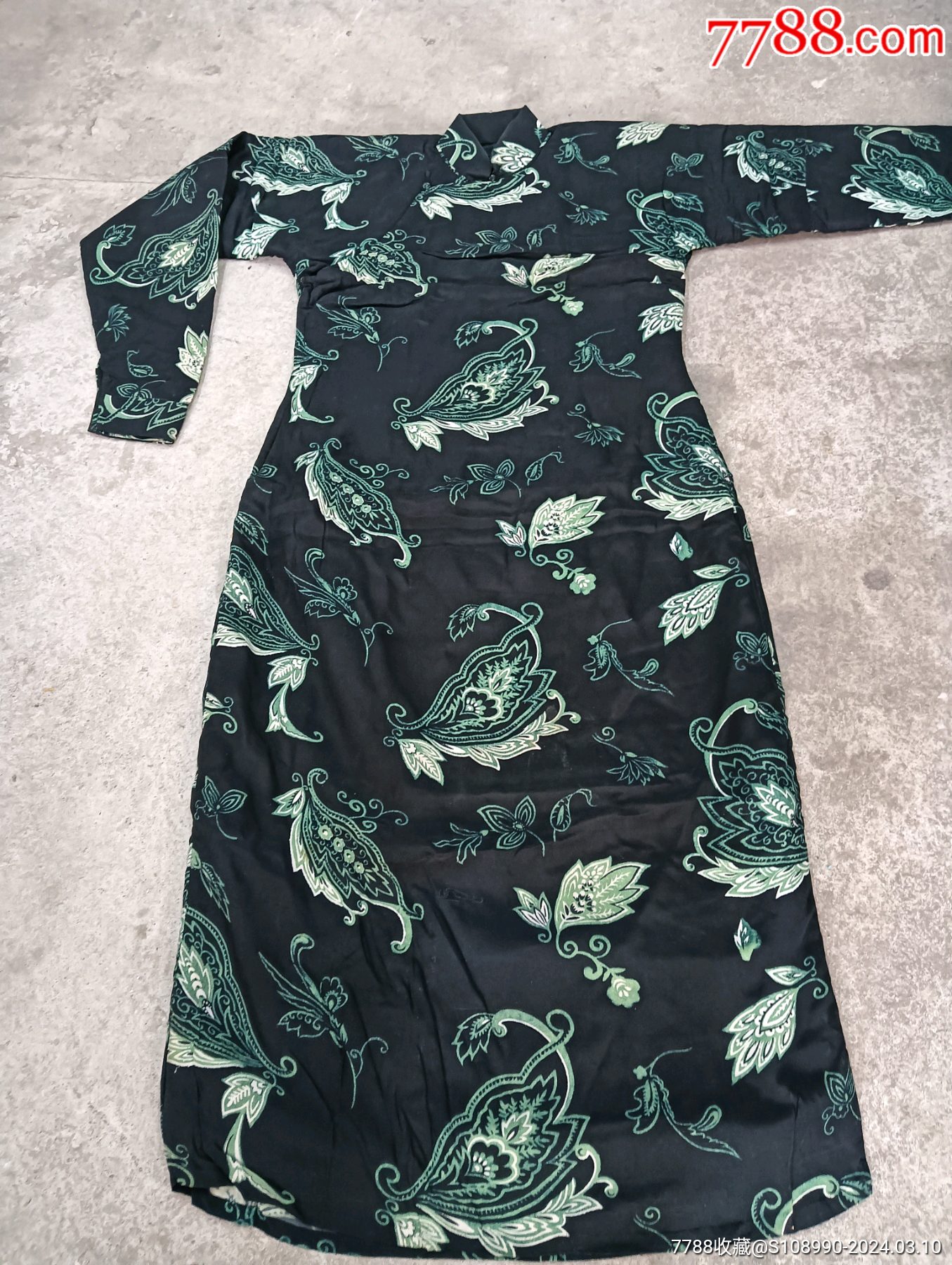 民国全新真丝印花旗袍,好看-价格:300元-au37067139-旗袍 -加价-7788