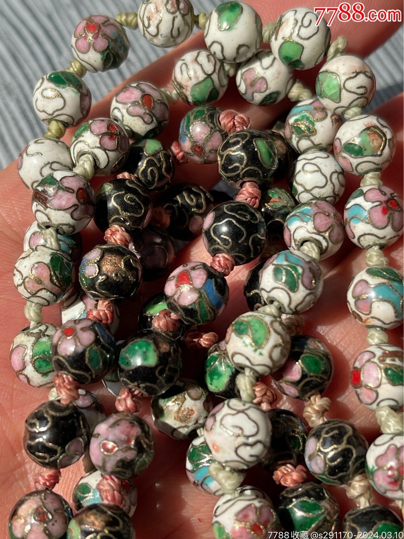 创汇时期景泰蓝珠子项链两条-价格:100元-au37068717-景泰蓝/珐琅