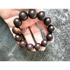 >小叶紫檀手串>民国时期海南黄花梨鬼眼珠手链一件_价格168元240_240