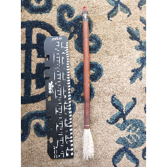 老毛笔七八十年代江南工艺制石獾勾线毛笔一支