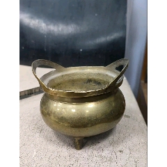 民国铜造桥耳炉