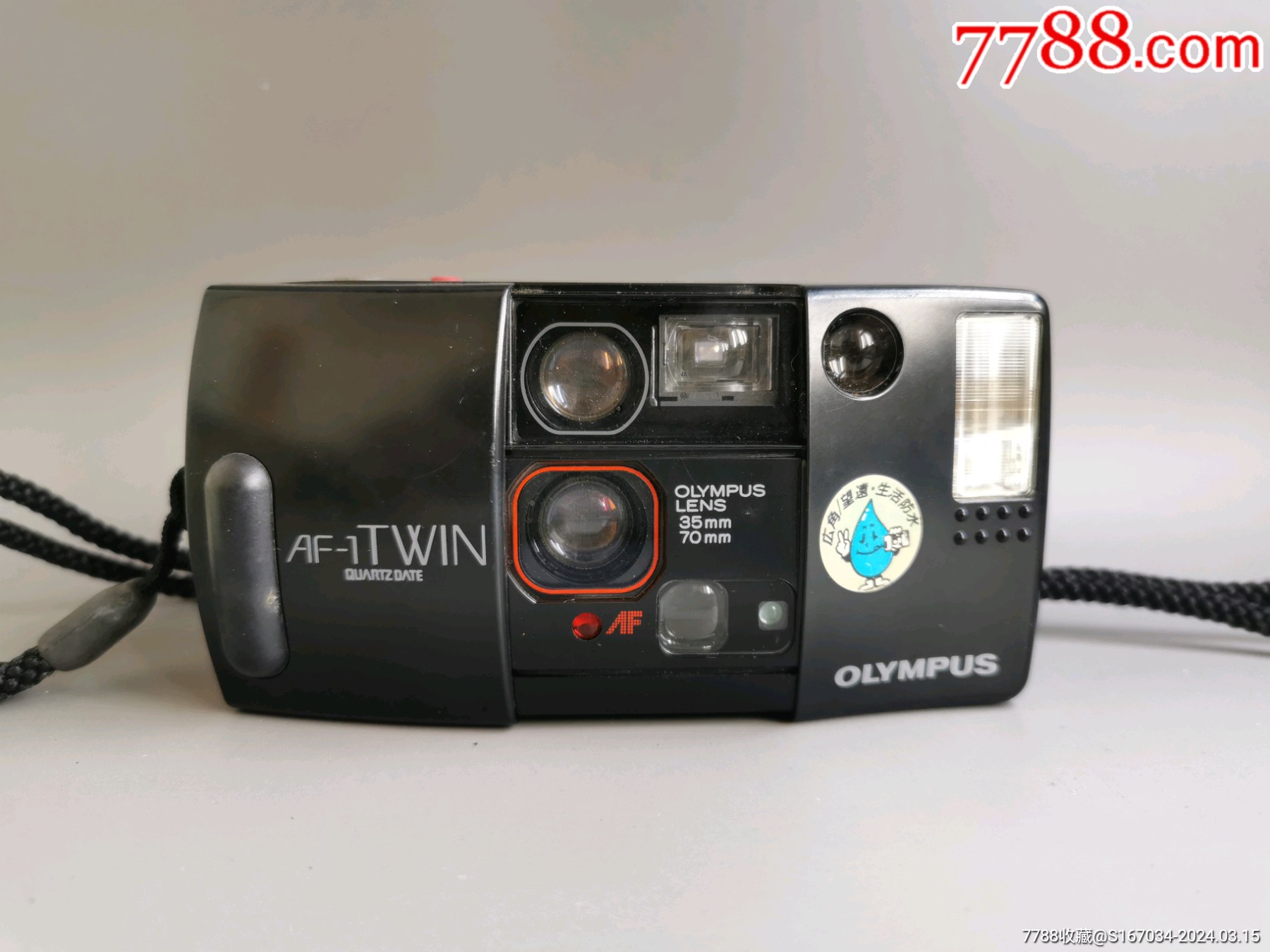 奥林巴斯olympusaf1twin胶片机双焦段试机正常使用但是闪光灯不亮了