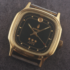 老库存未使用品上海钻石牌手表经典海洋渐变蓝复古女款