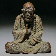  strong>罗汉茶宠象 /strong>_铜像/铜佛像_人物铜像_年代不详_青铜