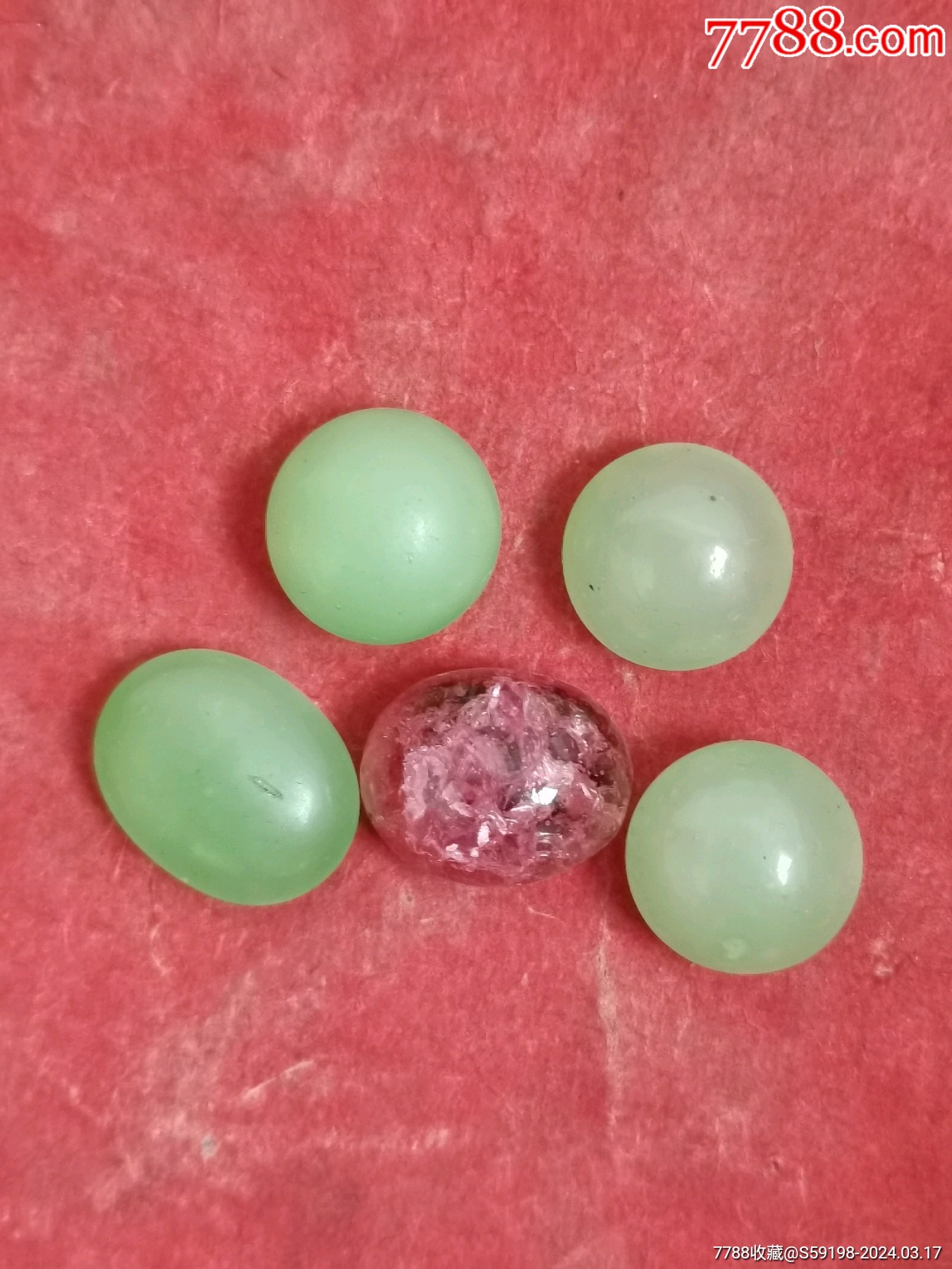 民国琉璃帽正5个,图片有色差,一图接近本色_先人栽