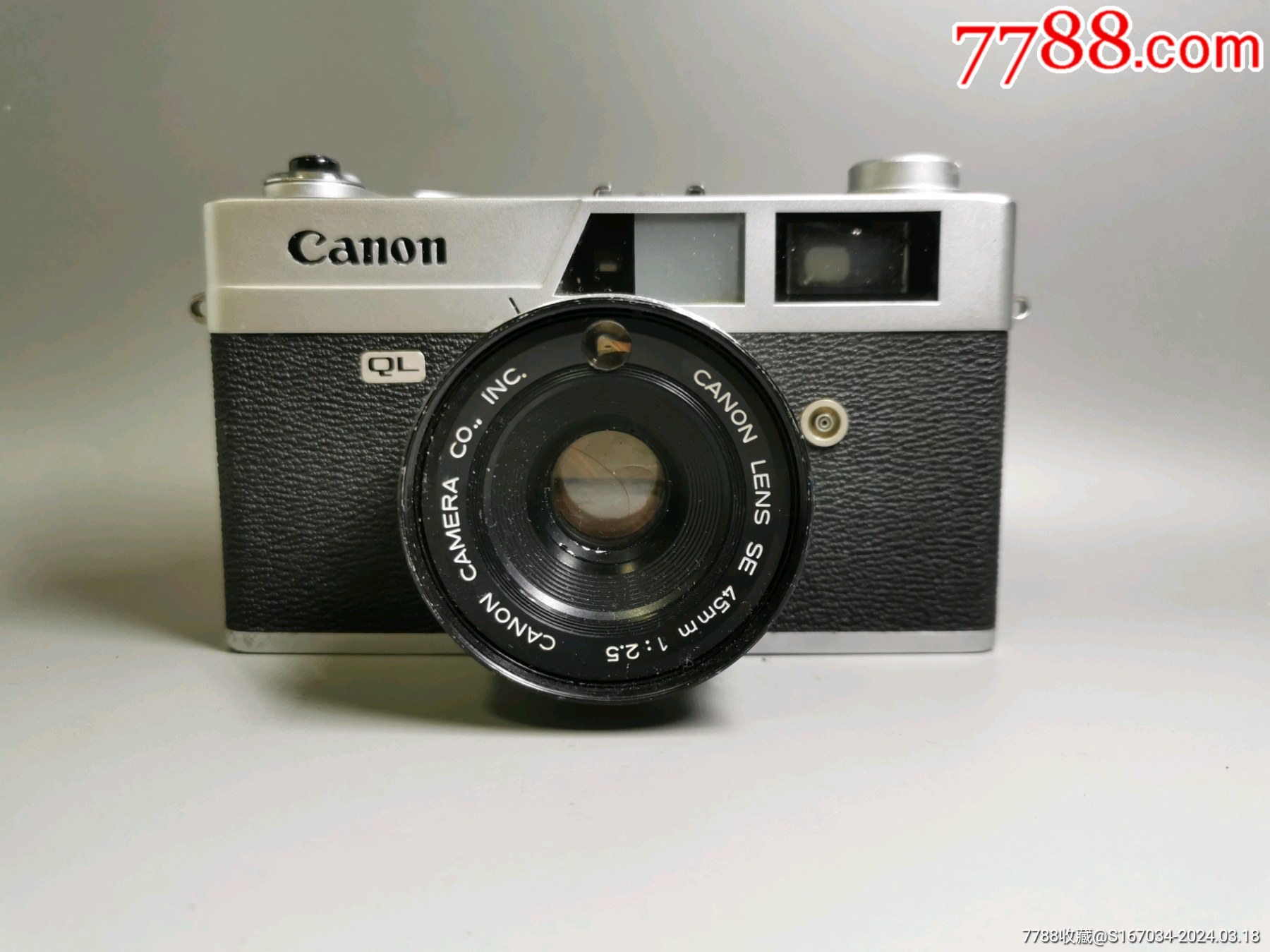 佳能canonql25机械相机套机品相很好如图所示快门可按不保完全能使用