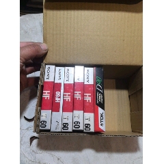 日本索尼空白磁带5盘。1个TDK。共6盘。外盒非原装