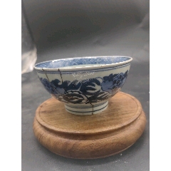 7788收藏__收藏热线>首页>拍卖>青花瓷>清代青花盖碗_价格400元【桃花