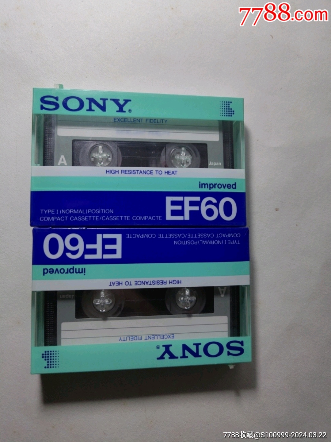 全新未拆封磁带索尼两盒sony索尼ef60另有盒子见图