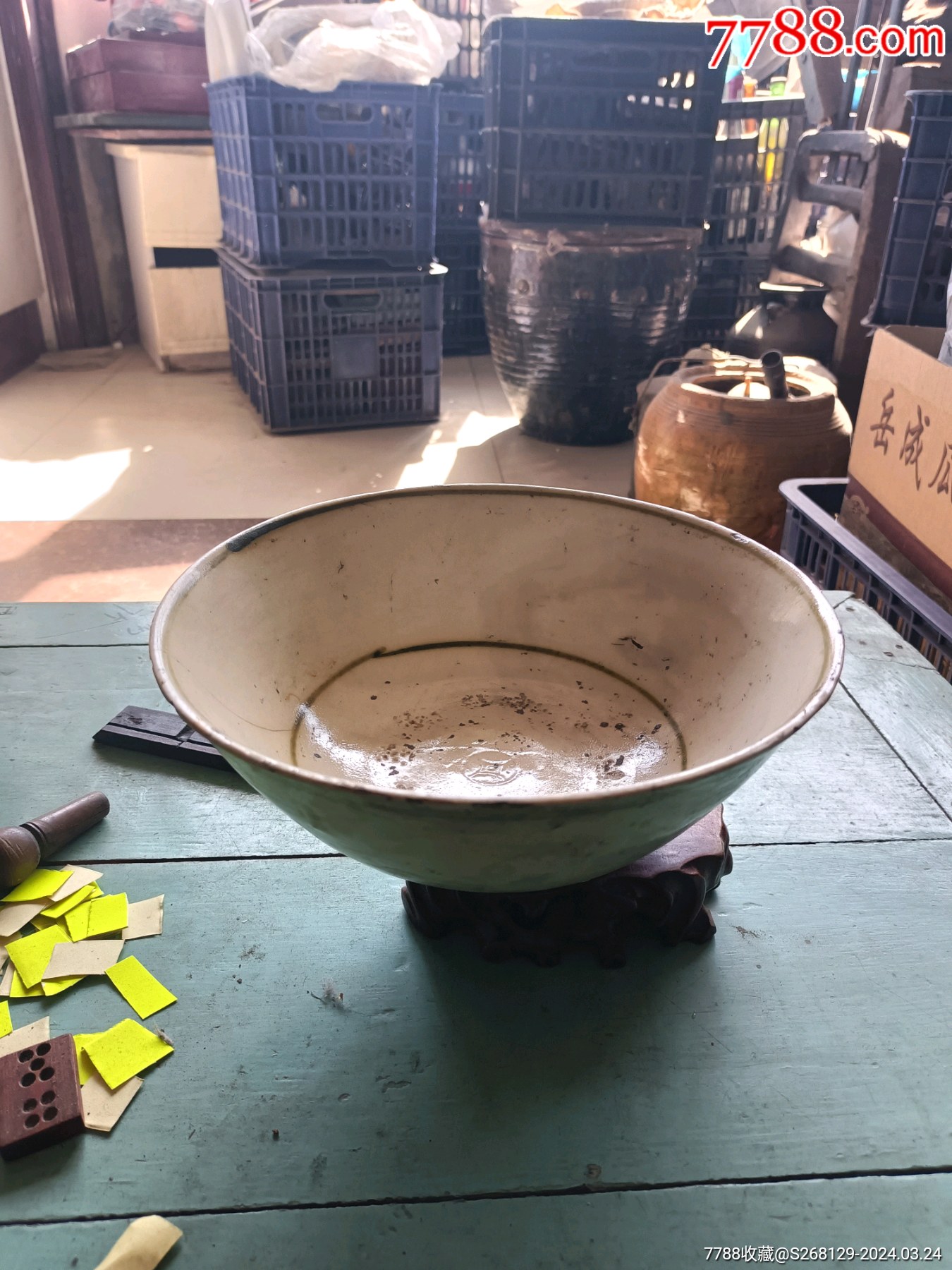 怀旧民国时期老白釉碗