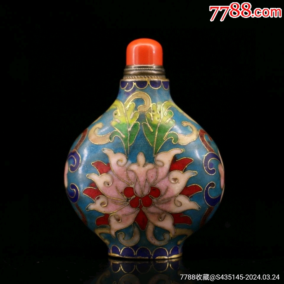 珐琅彩铜鼻烟壶