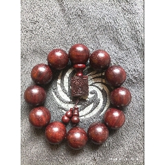 印度小叶紫檀玻璃底20mm佛珠手串_小叶紫檀手串_图片欣赏_收藏价格