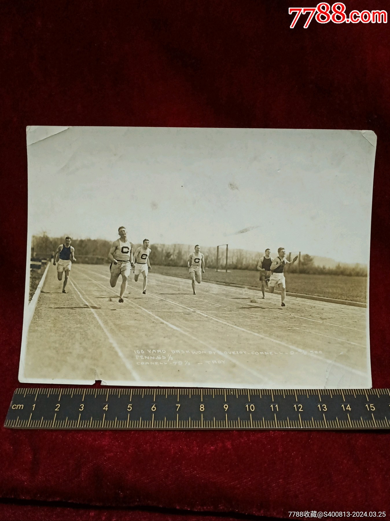民国早期原版带英文的国际运动会外国运动员长跑比赛合影老照片