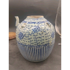 康熙青花山水人物缸有纹其他完整-价格:2600元-au37237281-青花瓷