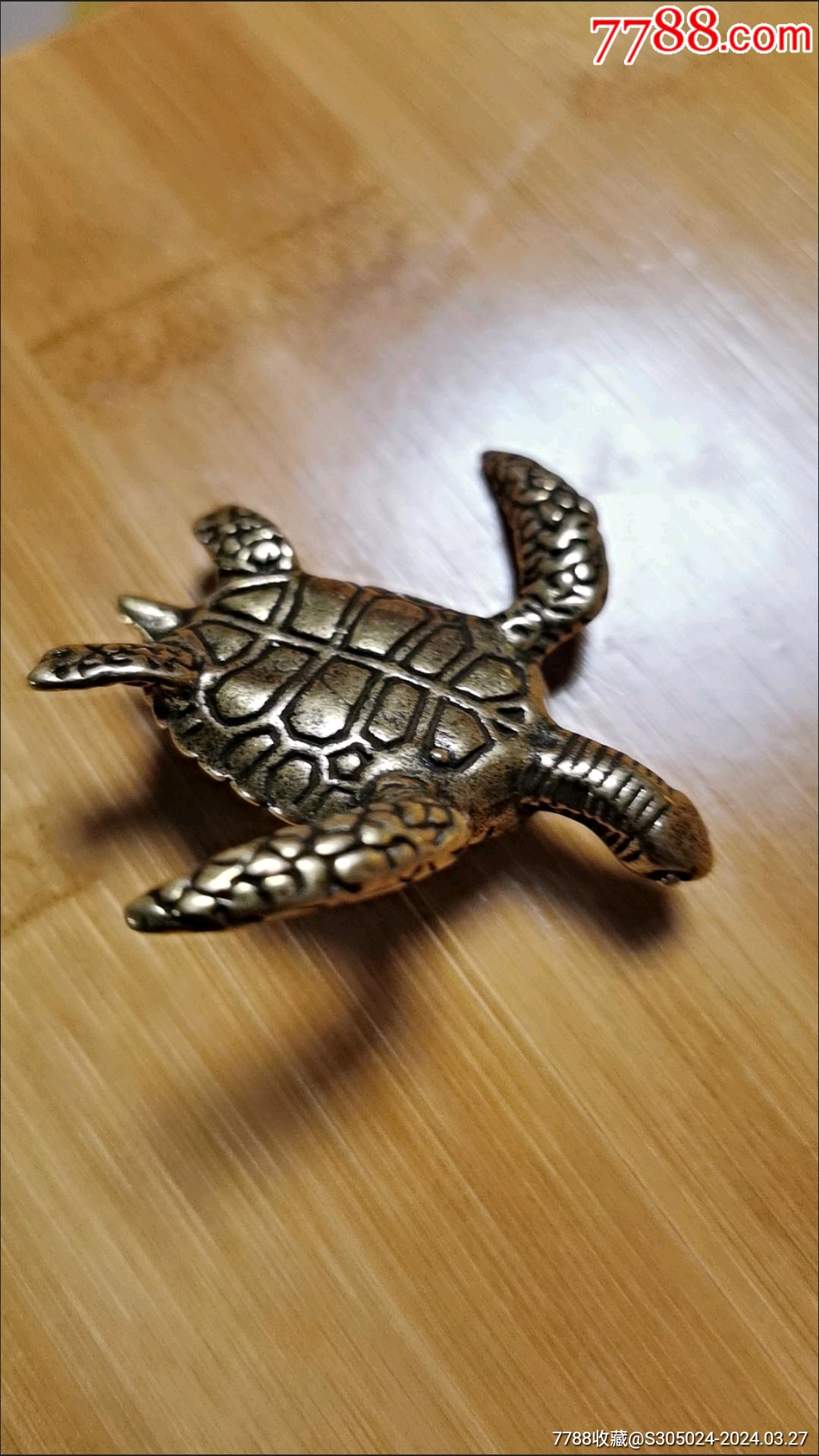 纯铜长寿龟铜乌龟把玩件_价格10元【陶诚信古玩店】_第1张