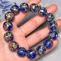 琉璃多宝蜻蜓眼佛珠项链尺寸约:蜻蜓眼10毫米翎管52*14毫_价格299元
