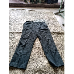 怀旧老沈阳华光牌有机玻璃扣黑毛呢大衣