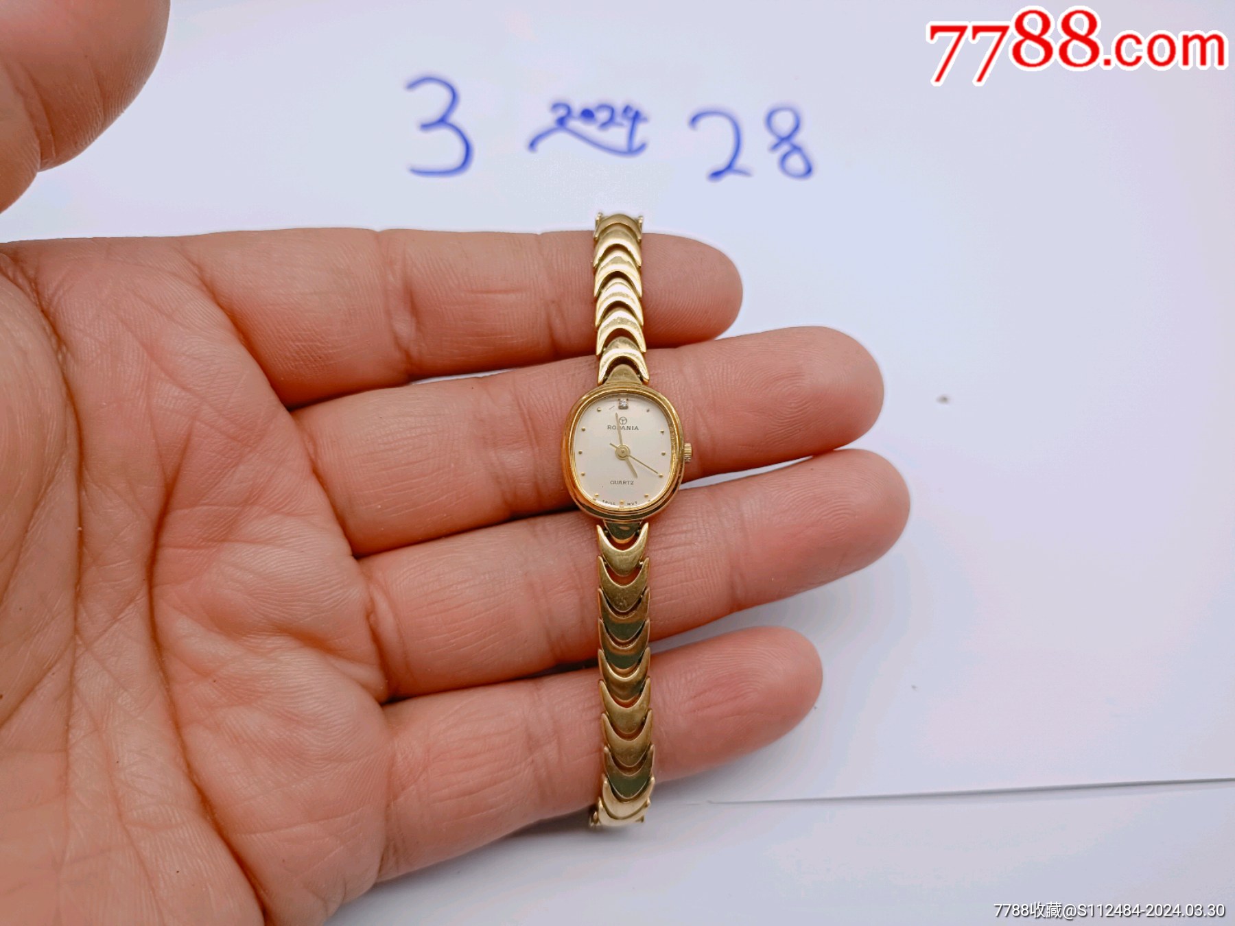 美品经典漂亮7钻瑞士rodania女士款石英腕表_手表/腕表_配件图片_收藏