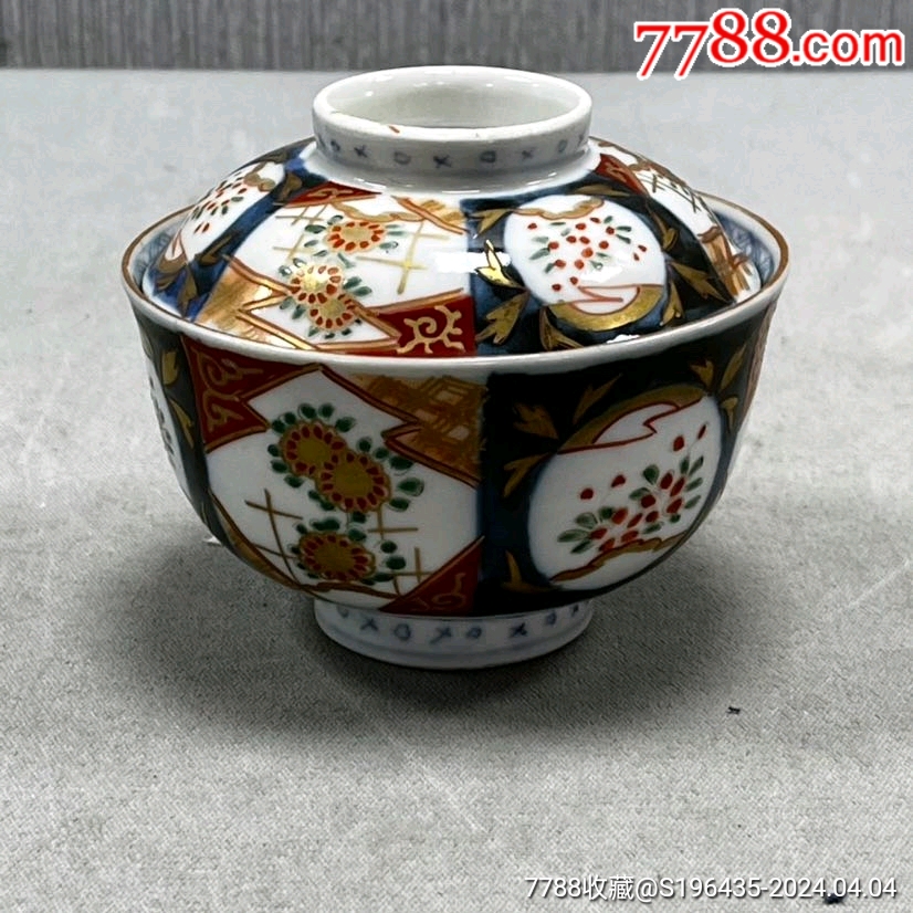 >青花瓷>清代回流传世伊万里青花老盖碗_价格100元【古陶堂】826_826