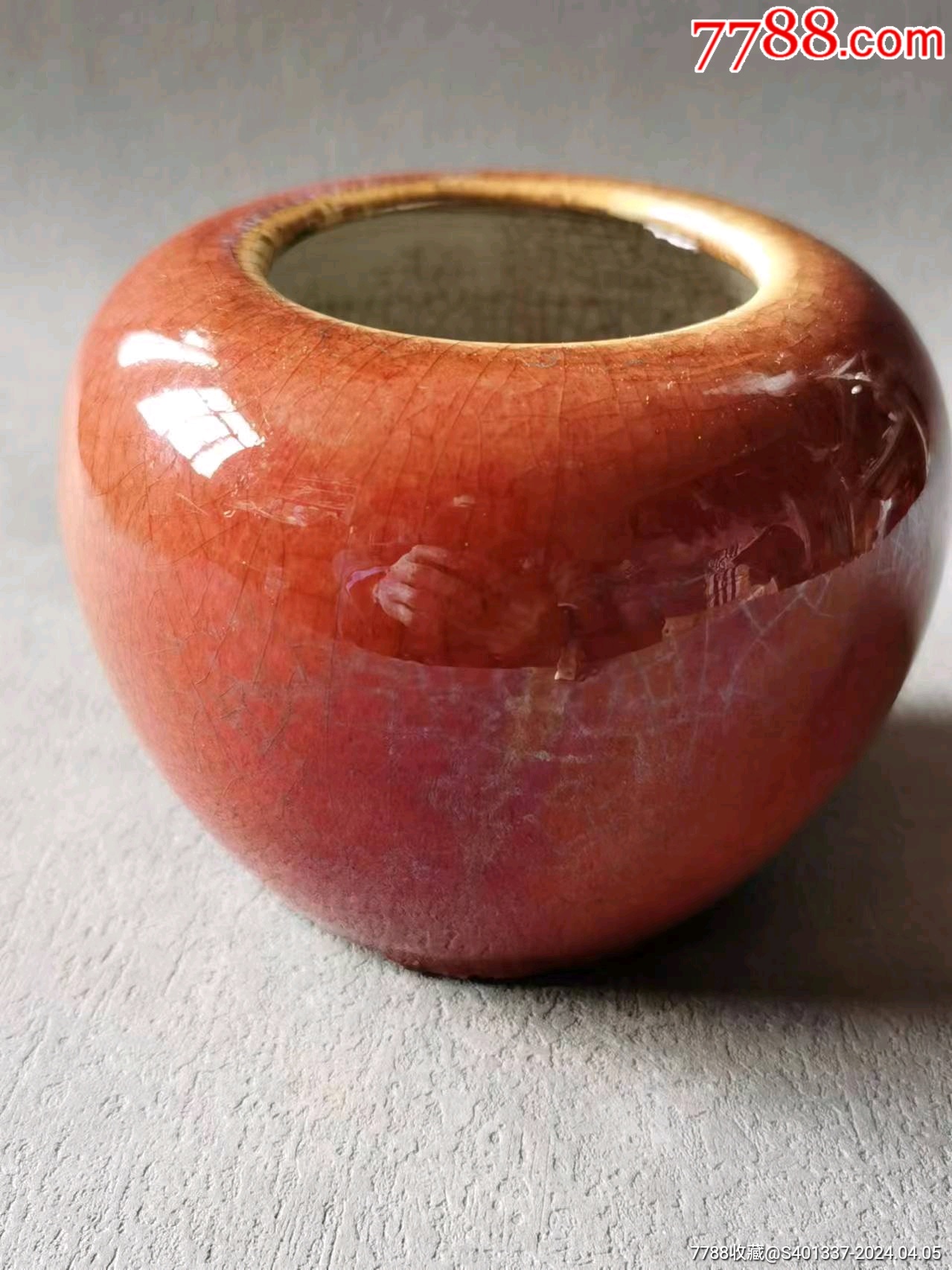 郎红瓷器洗-价格:138元-au37345446-红釉瓷 -加价-7788收藏__收藏热线