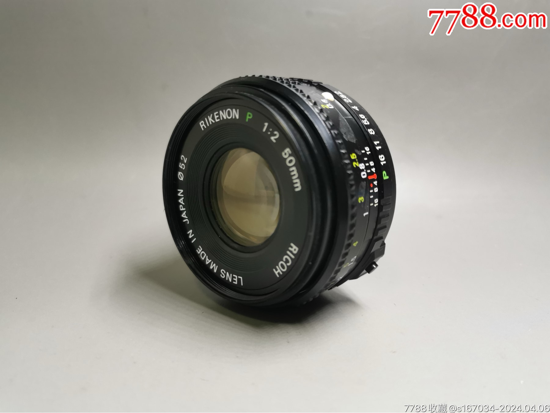 理光绿p镜头ricoh50mmf2镜头无霉灰宾得pk卡口42t