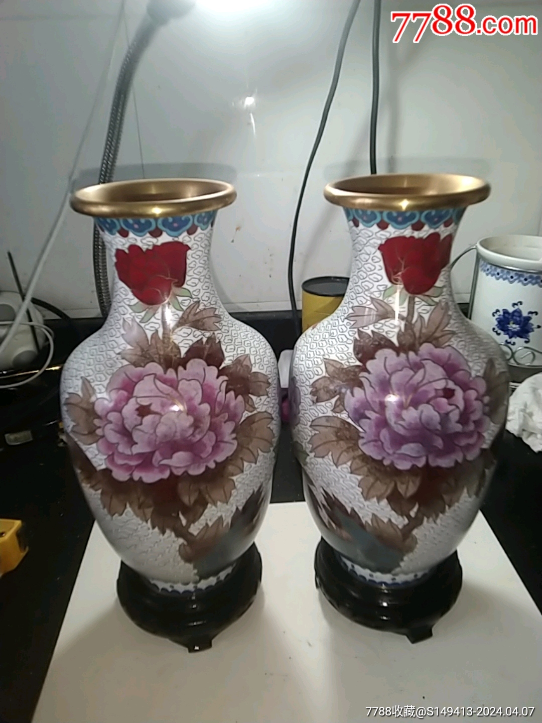 景泰蓝花瓶一对(做工精美,欢迎收藏)_价格327元【聚贤斋主】1080_1440