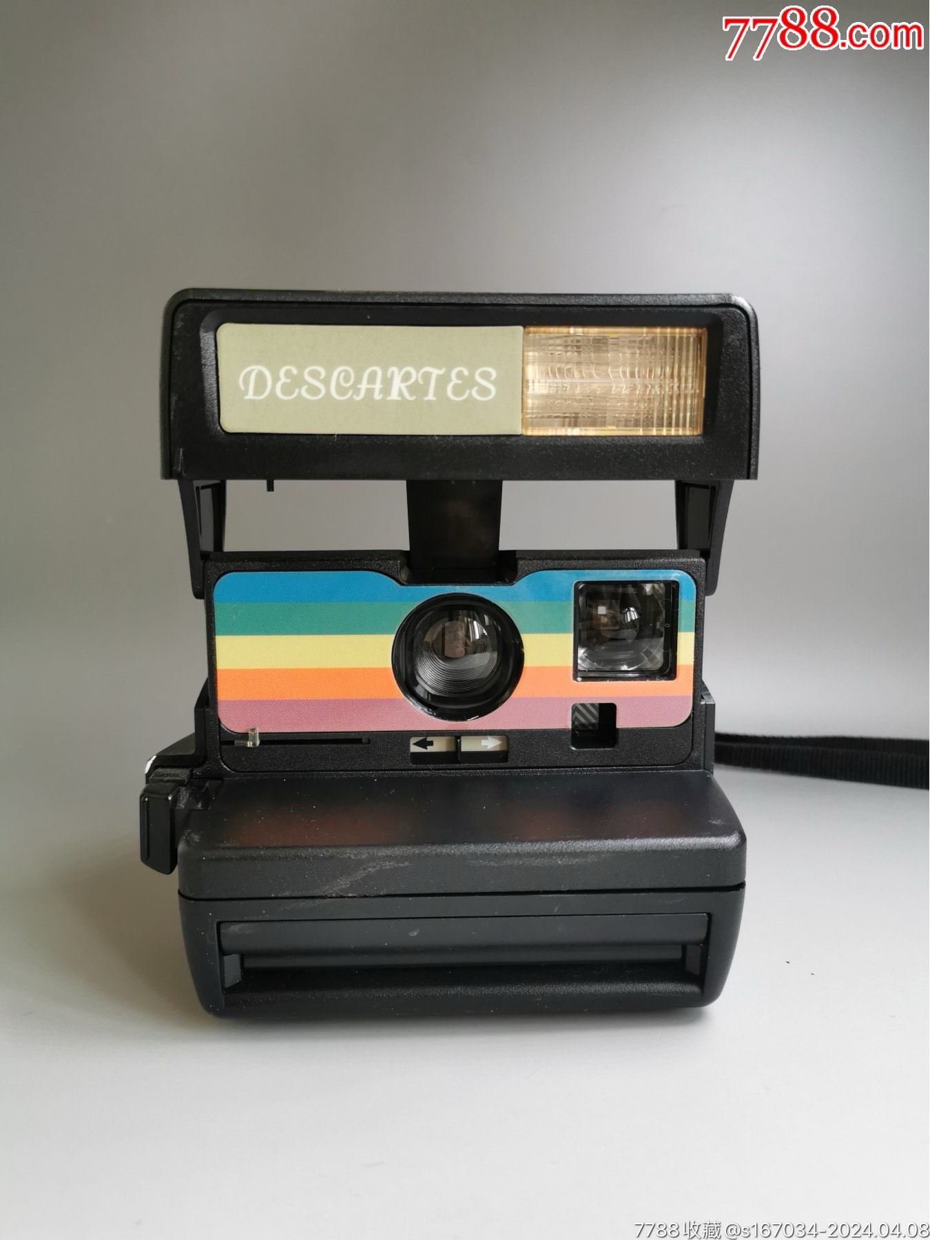 超级稀有!宝丽来拍立得600笛卡尔黑色限量版一次成像相机宝丽来拍立得