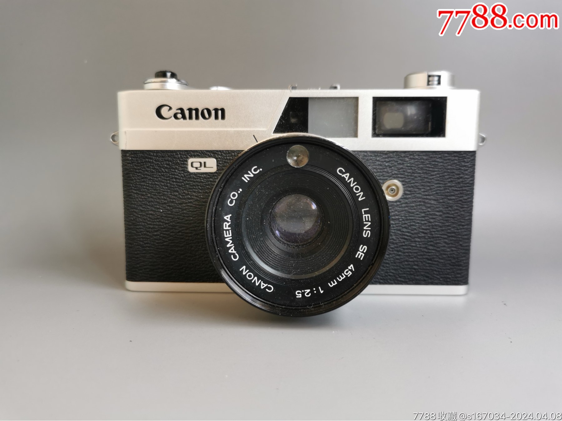 佳能canonql25机械相机套机品相很好如图所示快门可按不保完全能使用